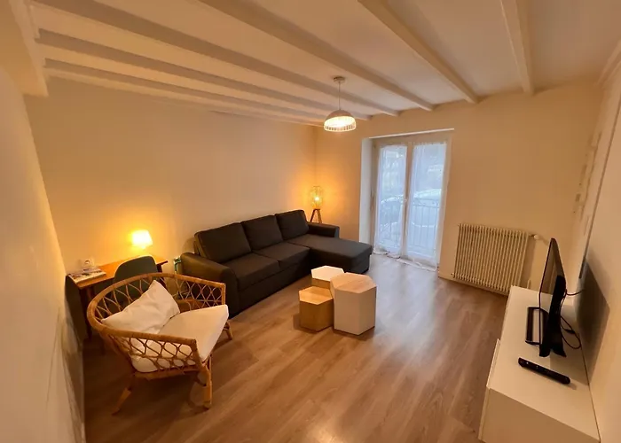 Appartement RDC 9 personnes, 2 chambres, wifi, proche du centre
